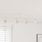 Ceiling spotlight with spotlights Nickel 70 x 9 x 12.5 cm Steel