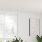Ceiling spotlight with spotlights Nickel 176.5 x 9.5 x 14 cm Steel