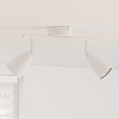 Plafondspot met schijnwerpers Wit 25.5 x 8 x 16 cm Metaal