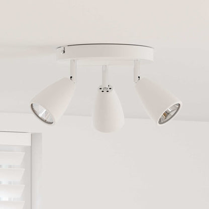Plafondspot met schijnwerpers Wit 19 x 19 x 14,5 cm Metaal