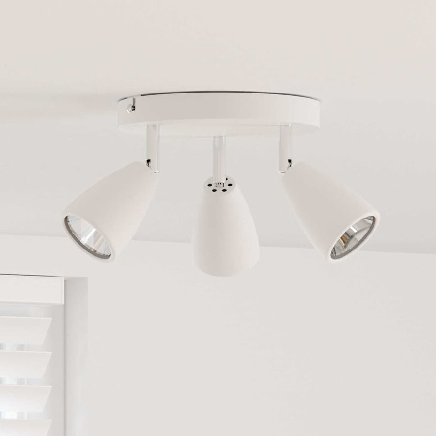 Plafondspot met schijnwerpers Wit 19 x 19 x 14,5 cm Metaal
