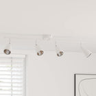 Ceiling spotlight with spotlights White 25.5 x 8 x 16 cm Metal