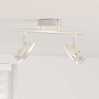 Ceiling spotlight with spotlights Nickel 27 x 10 x 12 cm Metal