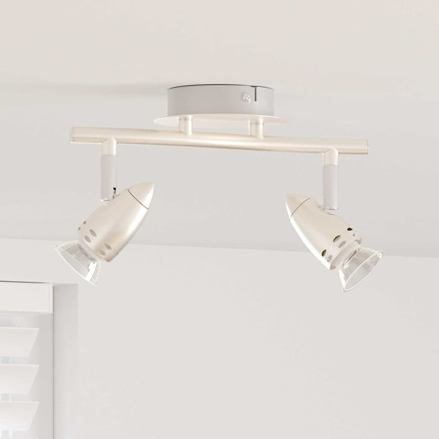 Plafondspot met schijnwerpers Nikkel 27 x 10 x 12 cm Metaal