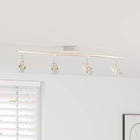 Ceiling spotlight with spotlights Nickel 27 x 10 x 12 cm Metal