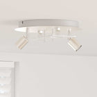 Ceiling Spotlight Nickel 29 x 29 x 11 cm Steel and Glass