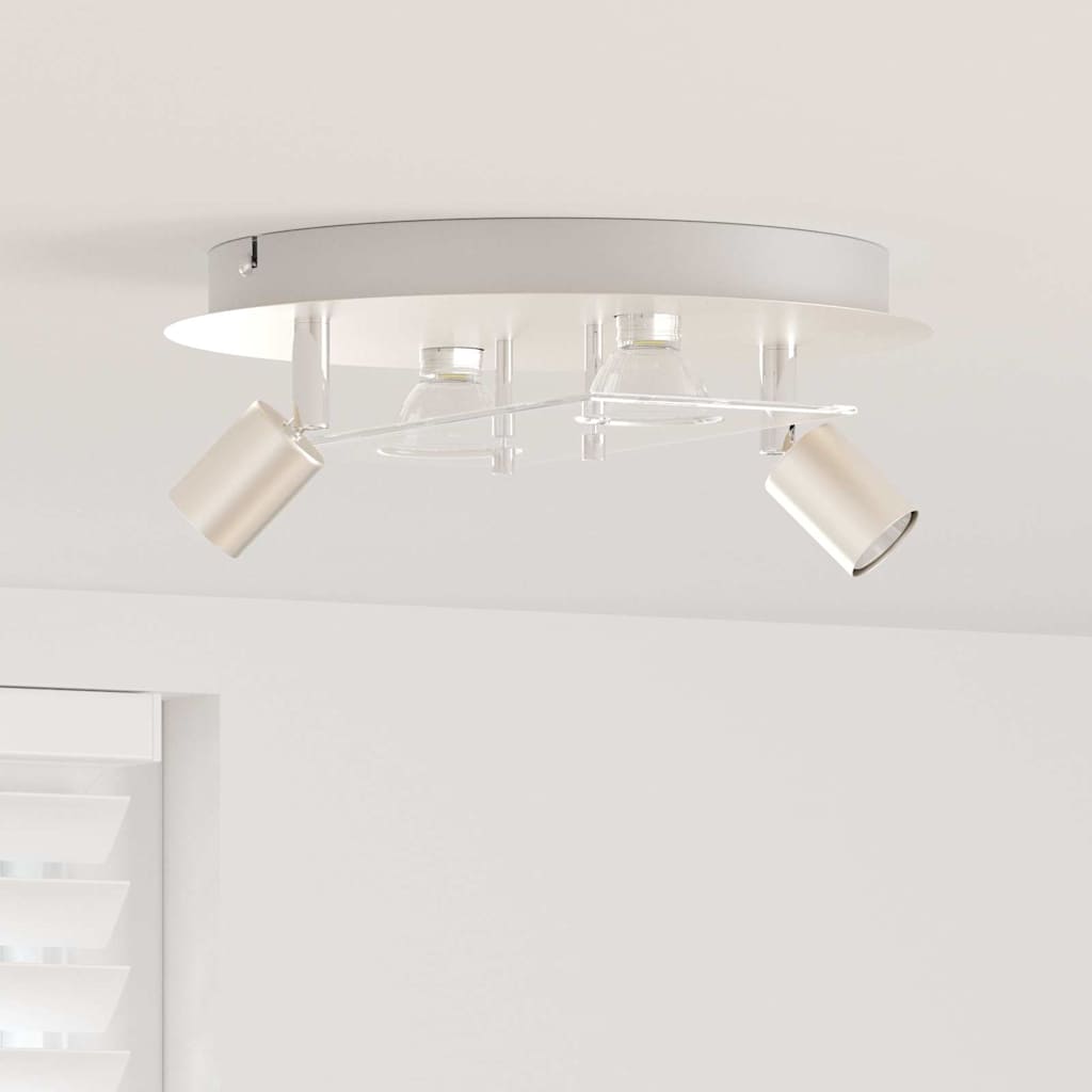 Plafondspot Nikkel 29 x 29 x 11 cm Staal en Glas