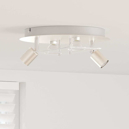 Plafondspot Nikkel 29 x 29 x 11 cm Staal en Glas
