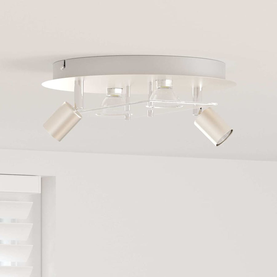 Plafondspot Nikkel 29 x 29 x 11 cm Staal en Glas