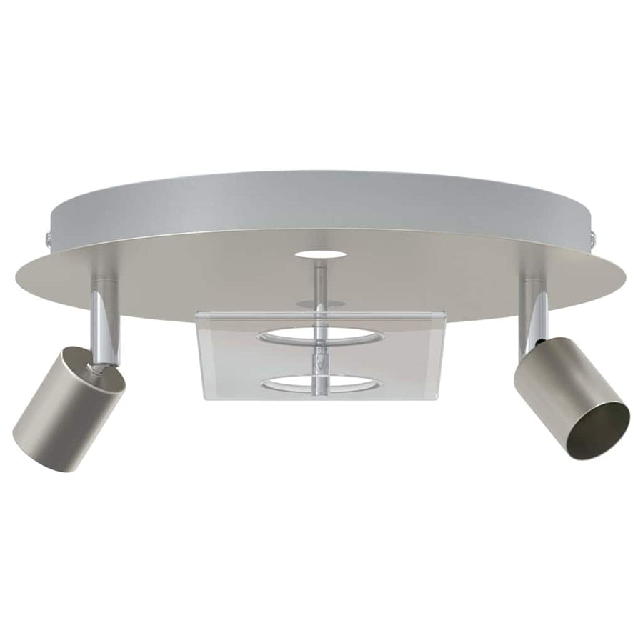 Plafondspot Nikkel 29 x 29 x 11 cm Staal en Glas