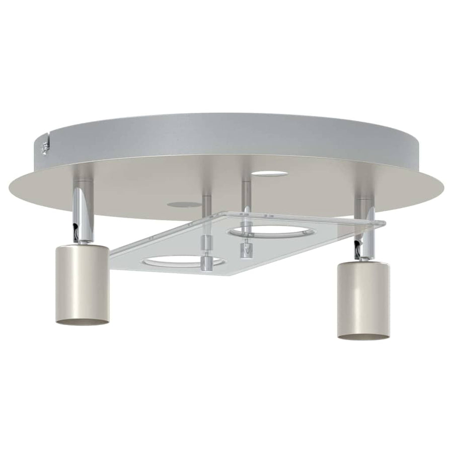 Plafondspot Nikkel 29 x 29 x 11 cm Staal en Glas