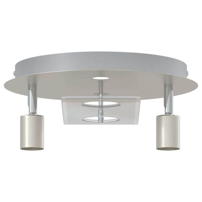 Plafondspot Nikkel 29 x 29 x 11 cm Staal en Glas