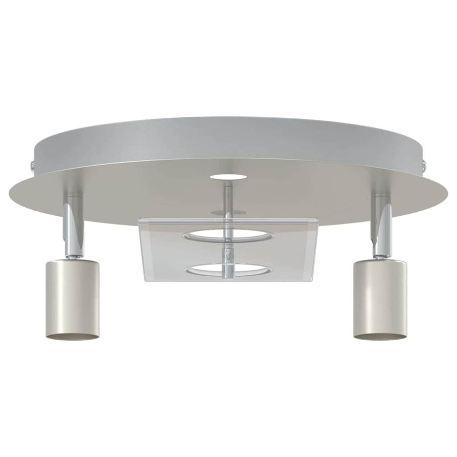 Plafondspot Nikkel 29 x 29 x 11 cm Staal en Glas