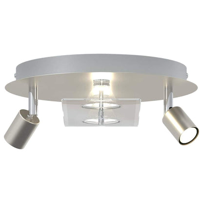 Plafondspot Nikkel 29 x 29 x 11 cm Staal en Glas