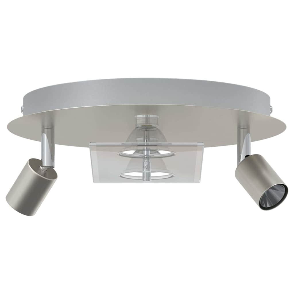Plafondspot Nikkel 29 x 29 x 11 cm Staal en Glas