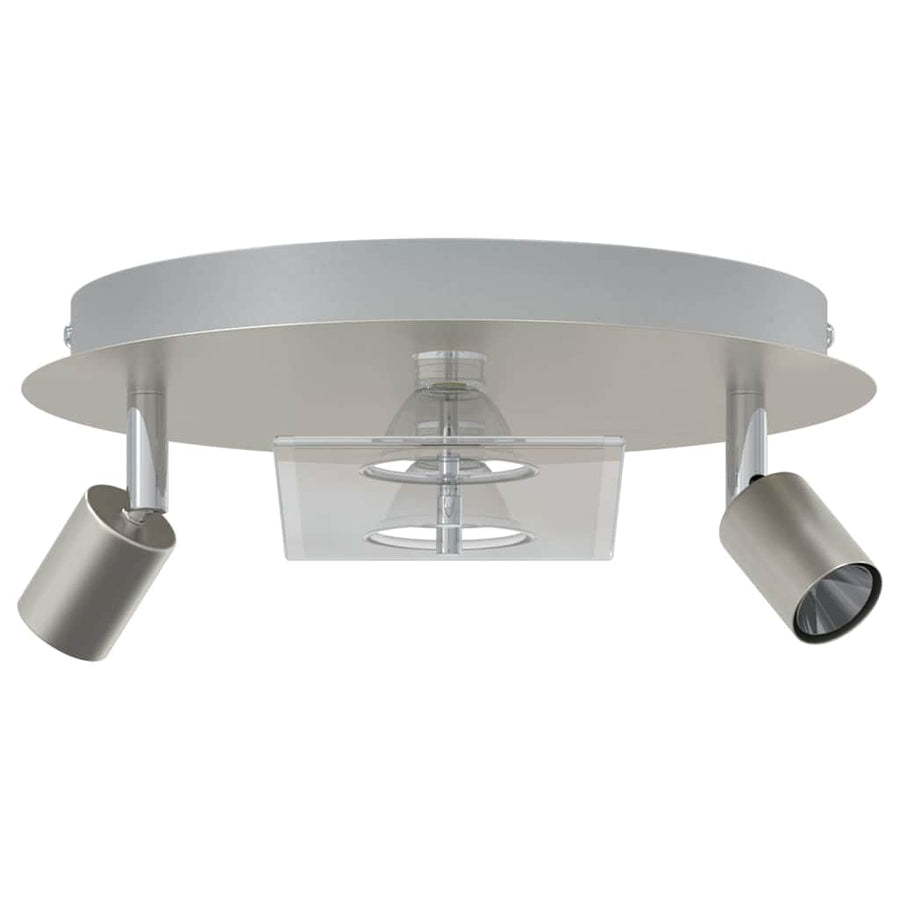 Plafondspot Nikkel 29 x 29 x 11 cm Staal en Glas