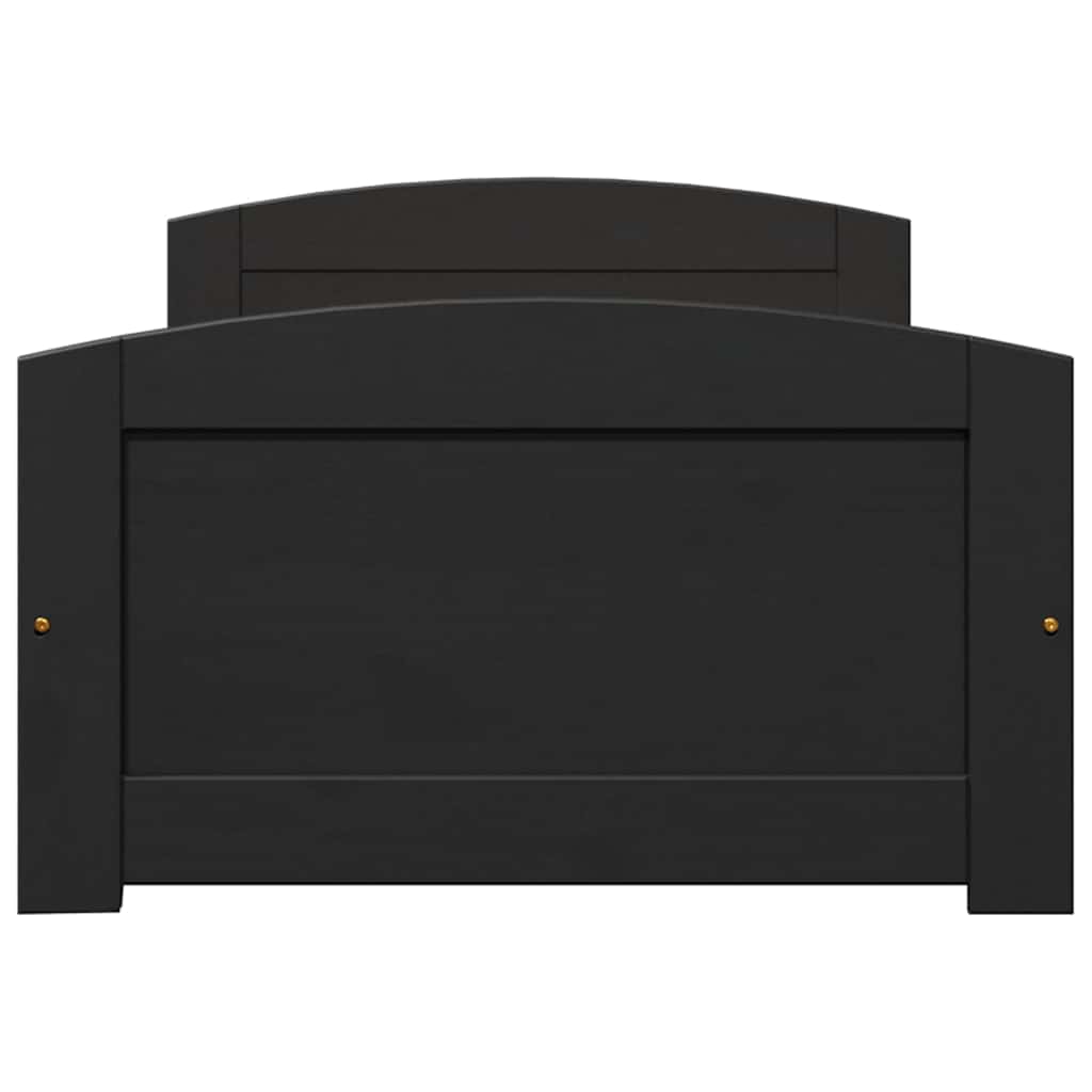 Slaapbank met 2 lades zonder matras IRUN 90x200 cm zwart