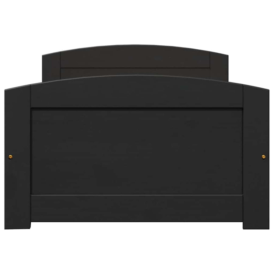 Slaapbank met 2 lades zonder matras IRUN 90x200 cm zwart