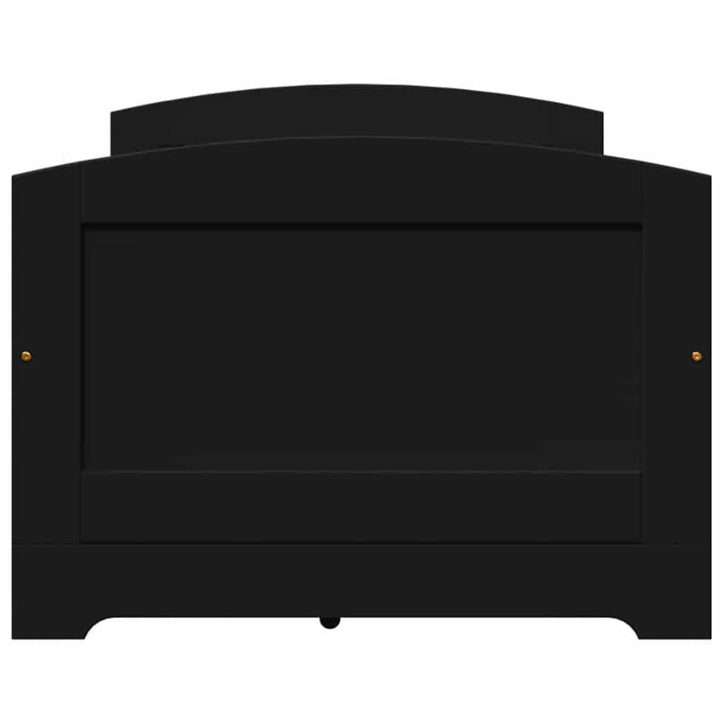 Slaapbank met 5 lades zonder matras IRUN 90x200 cm zwart