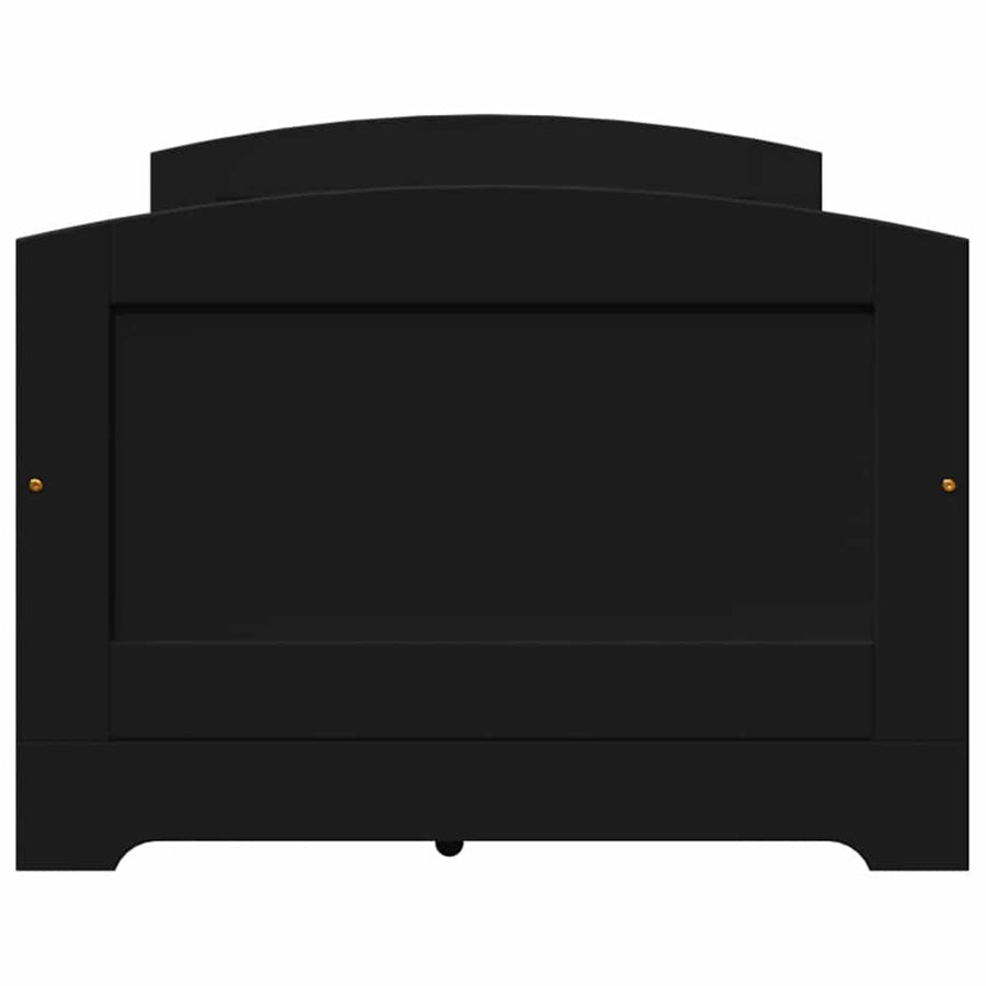 Slaapbank met 5 lades zonder matras IRUN 90x200 cm zwart