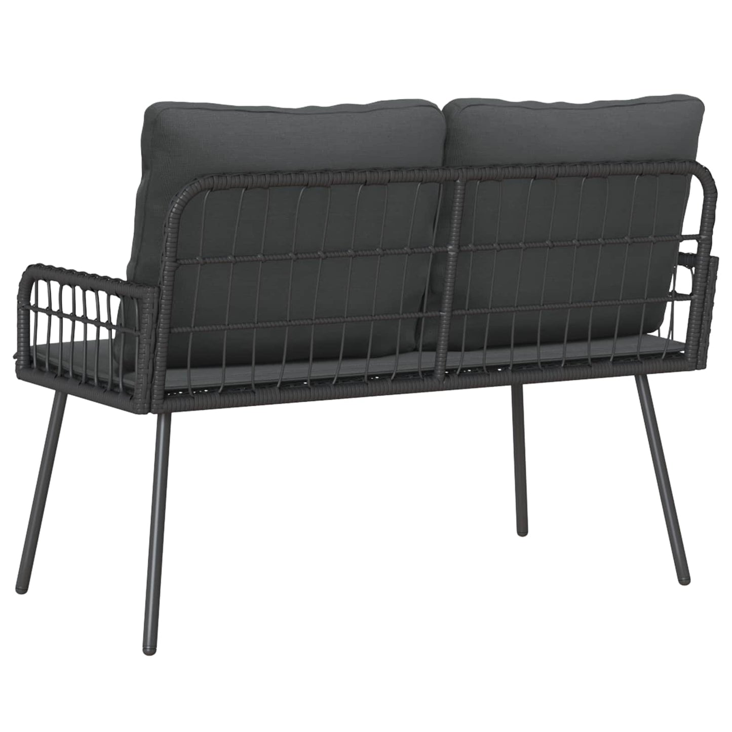Tuinbank met kussen Antraciet 114 x 64 x 90cm Staal
