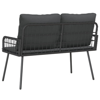 Tuinbank met kussen Antraciet 114 x 64 x 90cm Staal