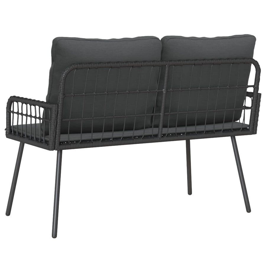 Tuinbank met kussen Antraciet 114 x 64 x 90cm Staal