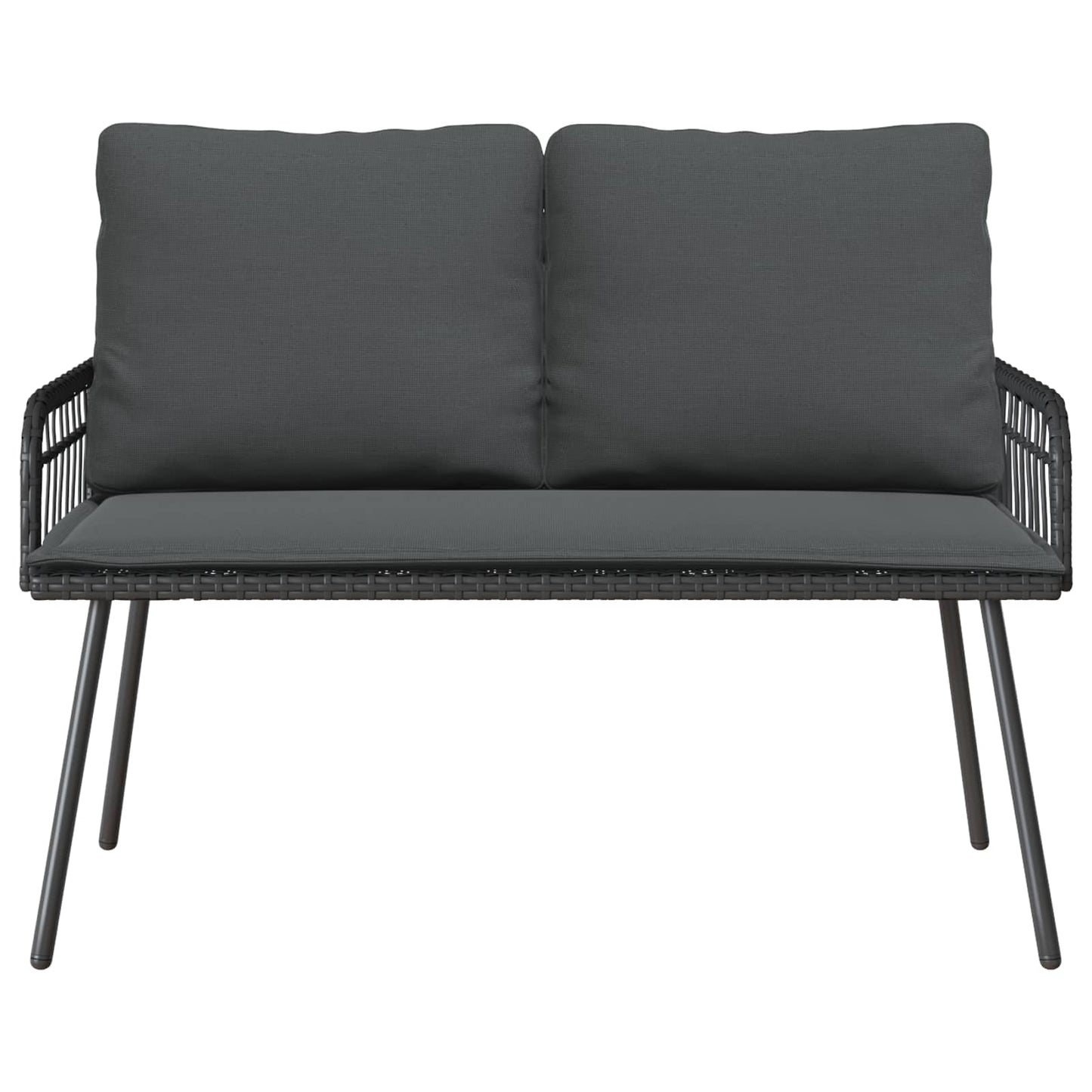 Tuinbank met kussen Antraciet 114 x 64 x 90cm Staal