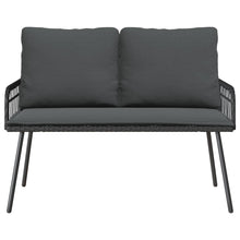 Tuinbank met kussen Antraciet 114 x 64 x 90cm Staal