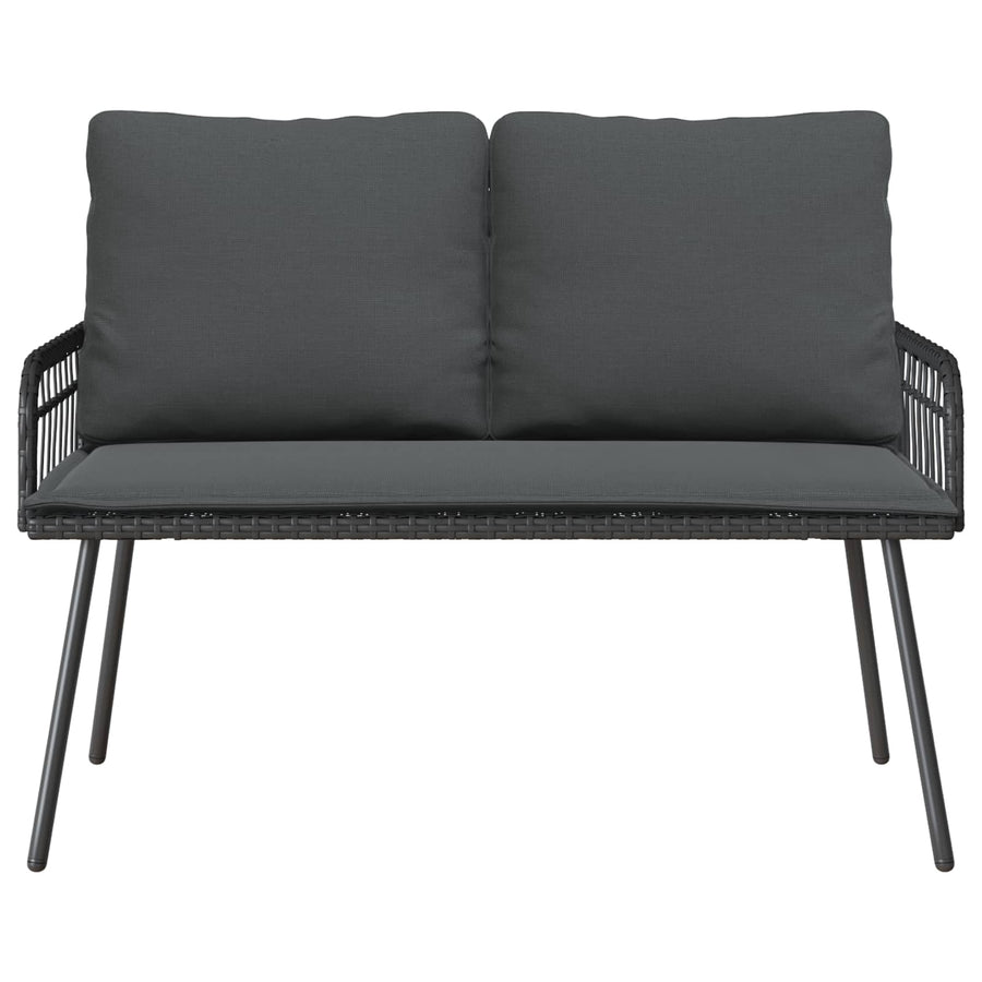 Tuinbank met kussen Antraciet 114 x 64 x 90cm Staal