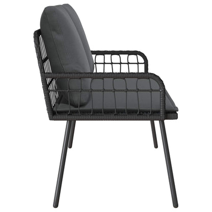 Tuinbank met kussen Antraciet 114 x 64 x 90cm Staal