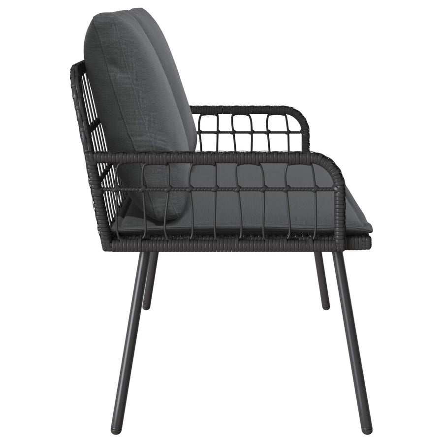 Tuinbank met kussen Antraciet 114 x 64 x 90cm Staal