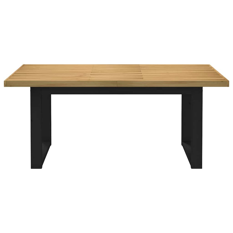 Eettafel NOAIN U-vormige poten 180x90x75 cm massief grenenhout
