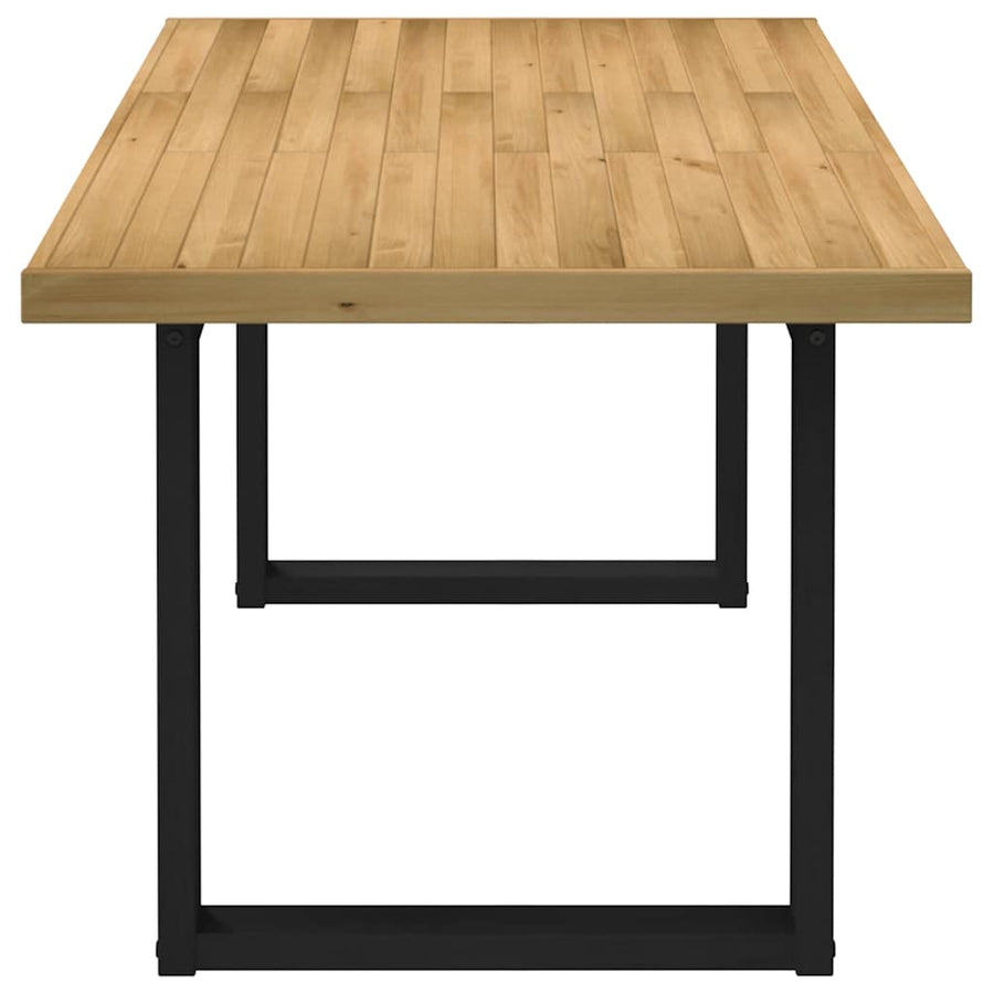 Eettafel NOAIN U-vormige poten 180x90x75 cm massief grenenhout