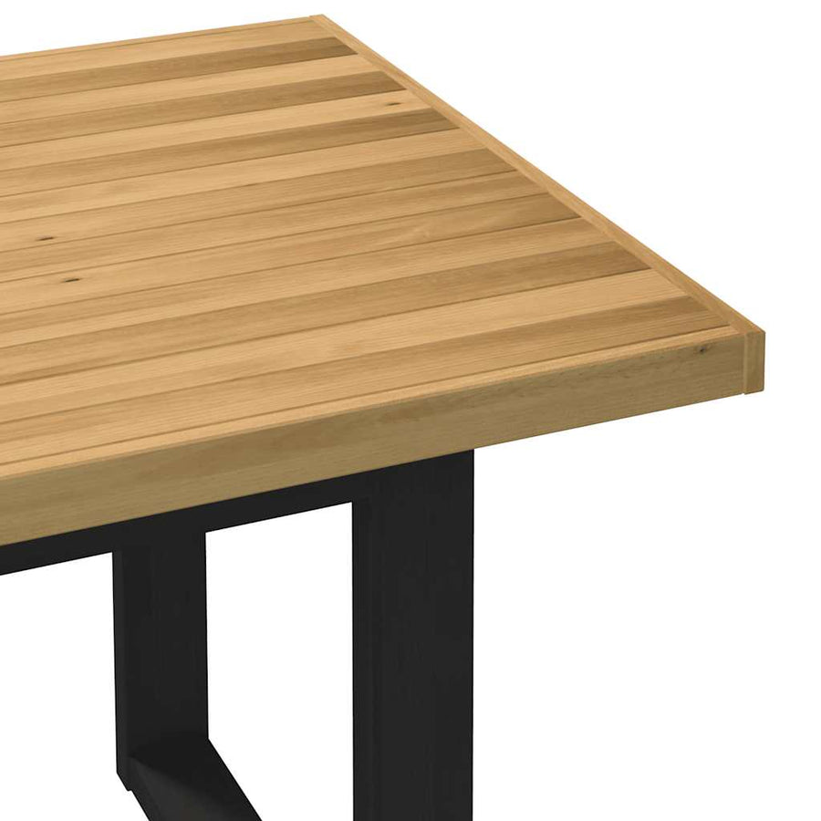 Eettafel NOAIN U-vormige poten 180x90x75 cm massief grenenhout