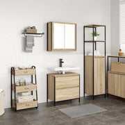 Badkamermeubelset 60x34.5x60 cm bewerkt hout sonoma eiken