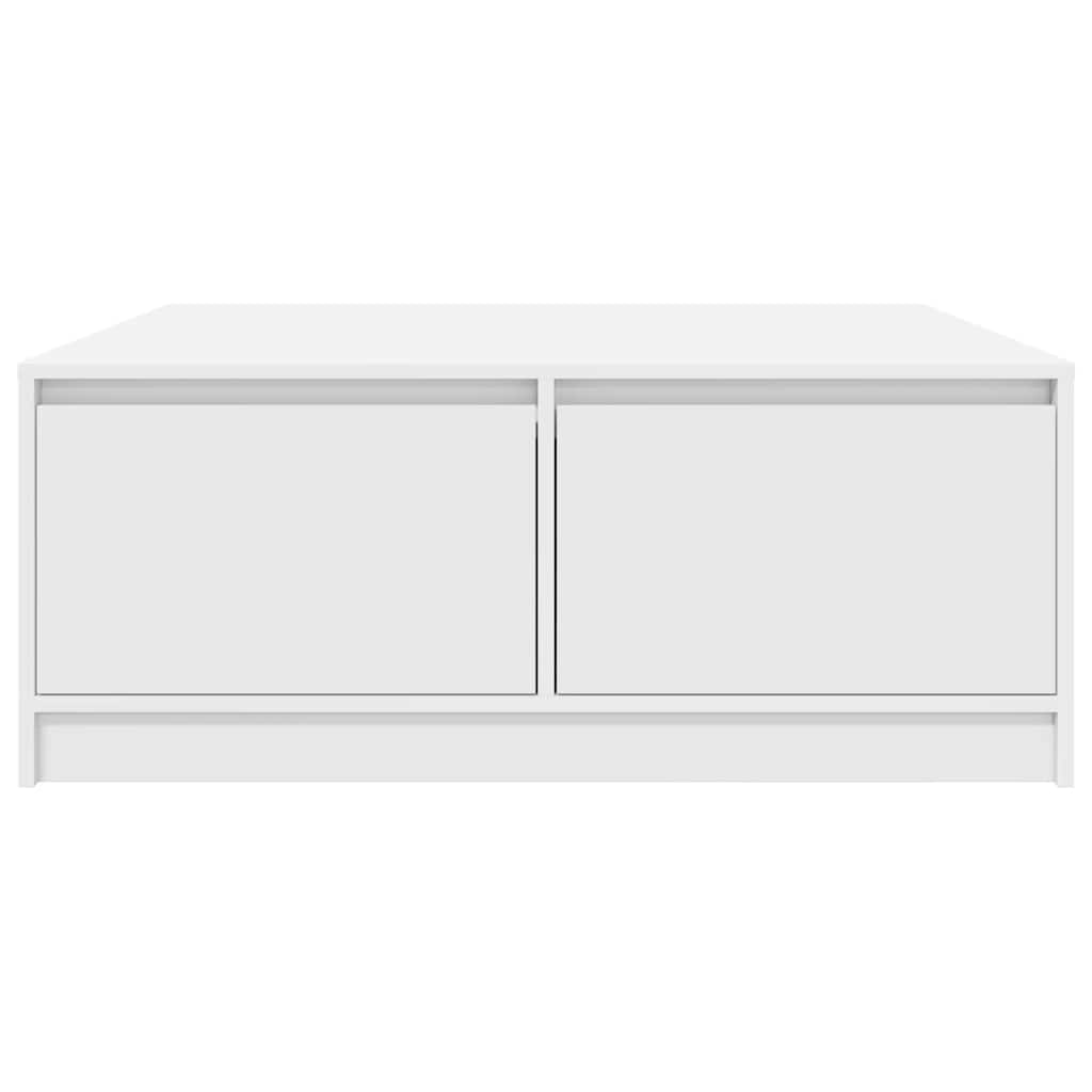 Salontafel met lades 100x100x40 cm wit