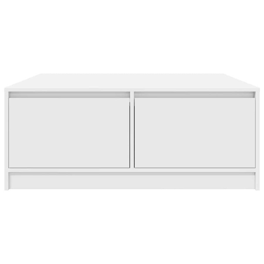 Salontafel met lades 100x100x40 cm wit