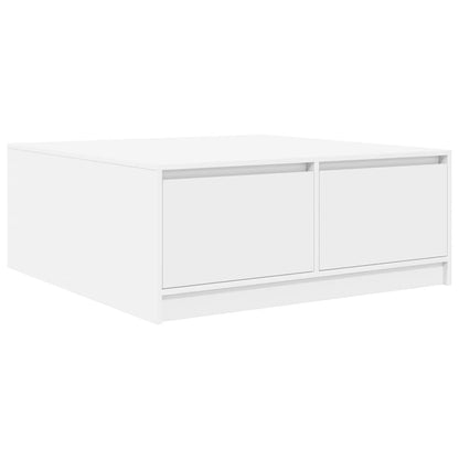 Salontafel met lades 100x100x40 cm wit