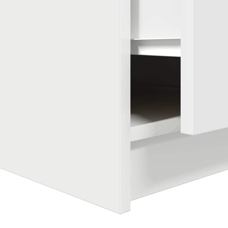 Salontafel met lades 100x100x40 cm wit
