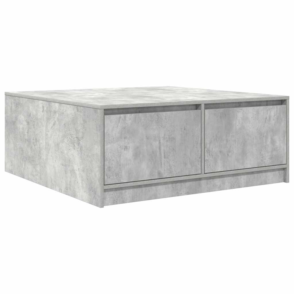 Salontafel met lades 100x100x40 cm betongrijs