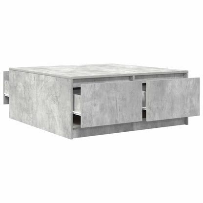 Salontafel met lades 100x100x40 cm betongrijs