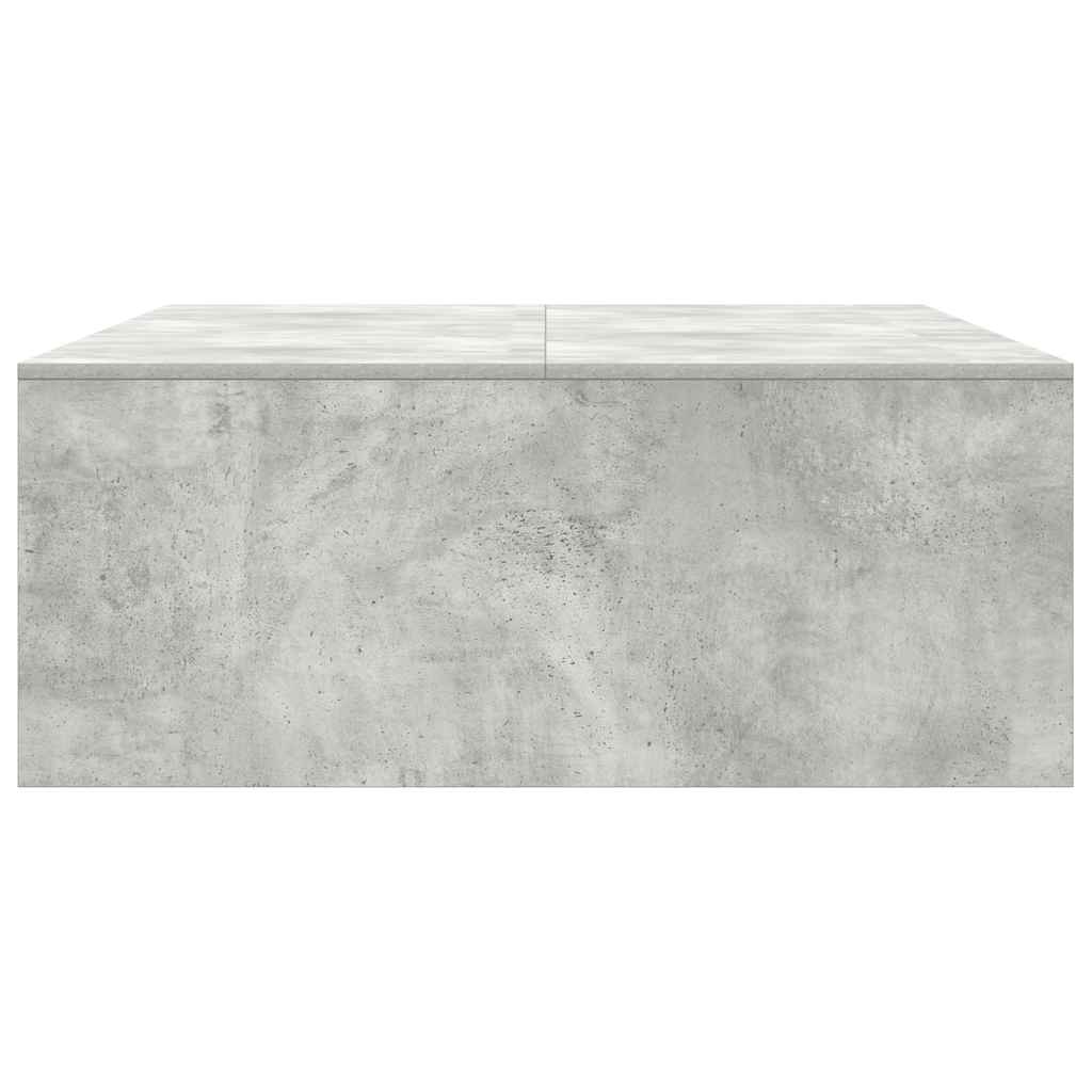 Salontafel met lades 100x100x40 cm betongrijs