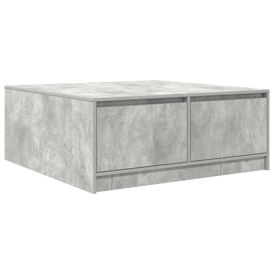 Salontafel met lades 100x100x40 cm betongrijs