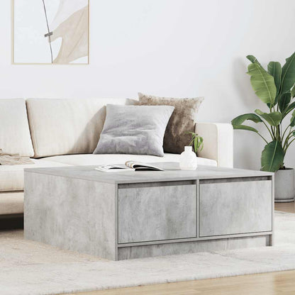 Salontafel met lades 100x100x40 cm betongrijs