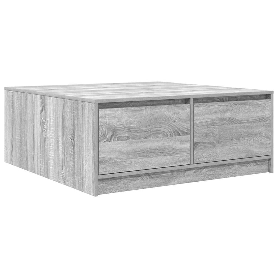 Salontafel met lades 100x100x40 cm grijs sonoma