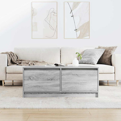 Salontafel met lades 100x100x40 cm grijs sonoma