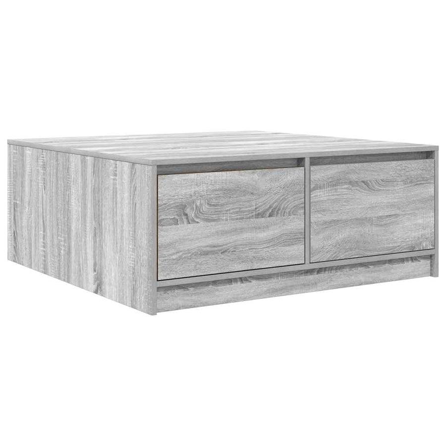 Salontafel met lades 100x100x40 cm grijs sonoma