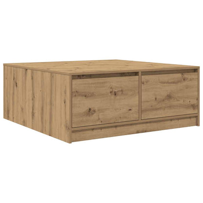 Salontafel met lades 100x100x40 cm ambachtelijk eikenkleurig