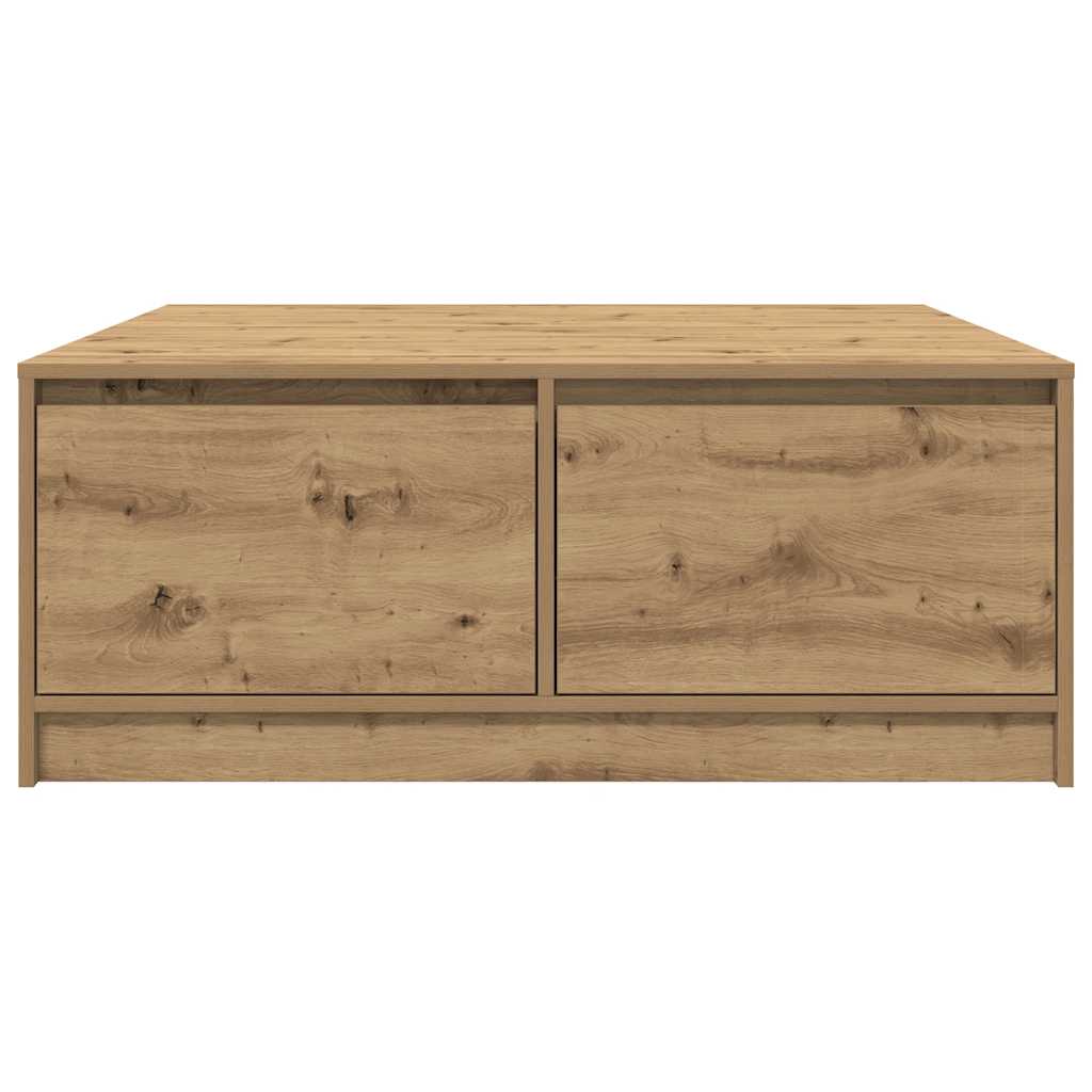 Salontafel met lades 100x100x40 cm ambachtelijk eikenkleurig